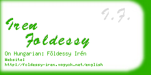 iren foldessy business card
