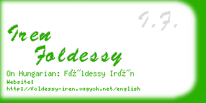 iren foldessy business card